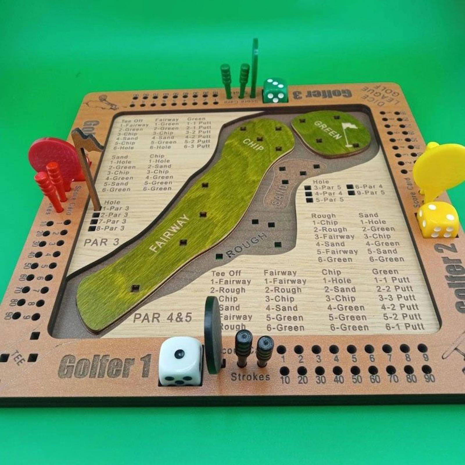 Golf Dice Game Wooden Challeng - Party Games Adults Indoor ulasan dan harga