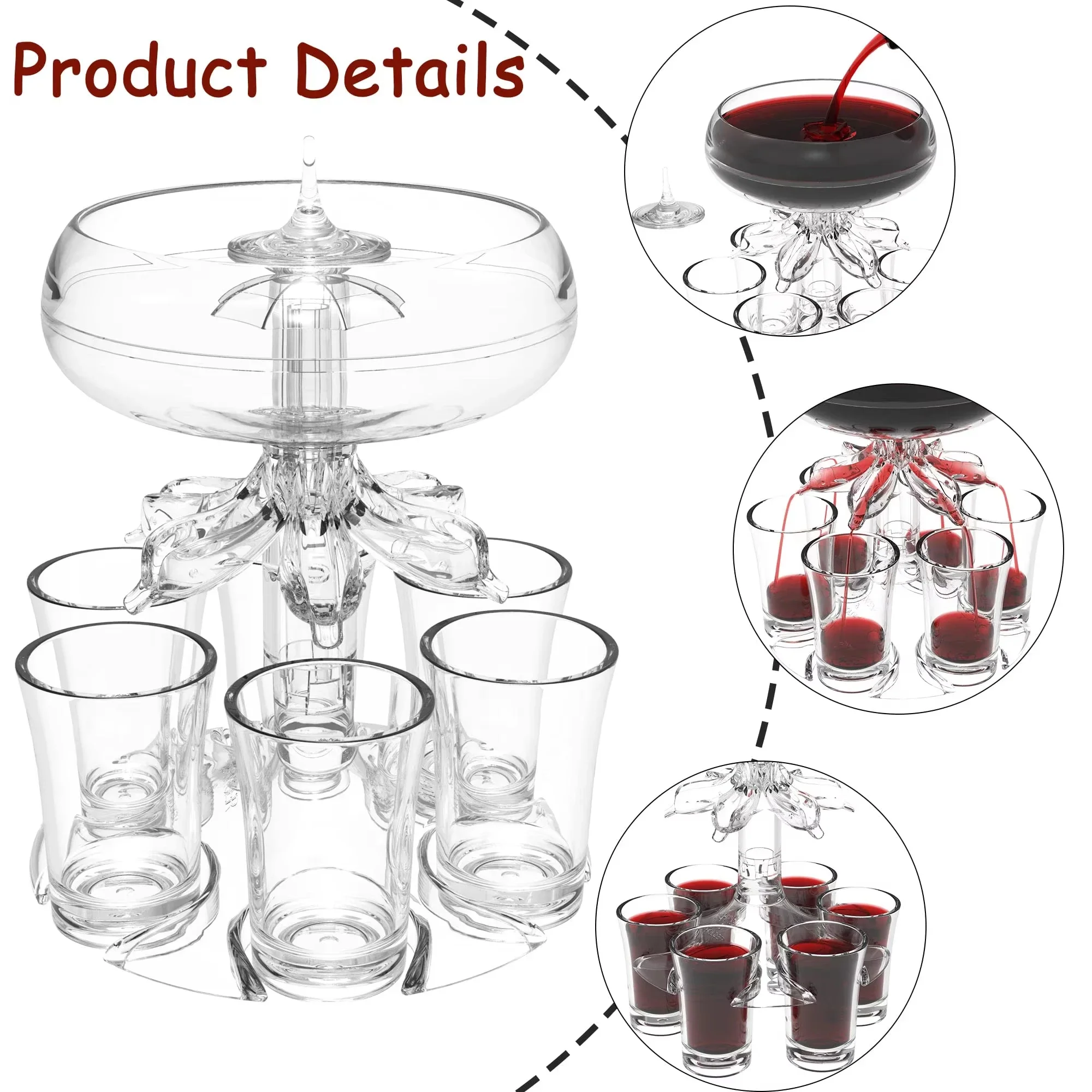 Shot Glass Holder 6 Cups Acryl - Party Games Using Cups ulasan dan harga