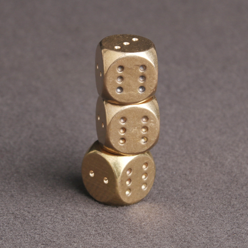 10/5PCS Brass Game Dice 15MM B - Party Games Juegos De Mesa ulasan dan harga