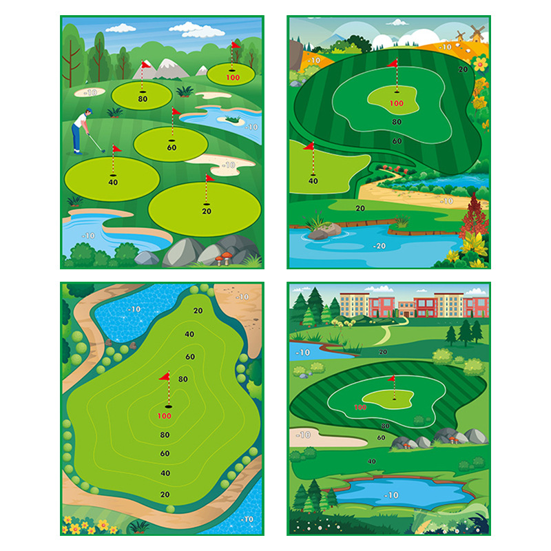 Qinuo Golf Game Mat With Golf  - Party Games Golf ulasan dan harga