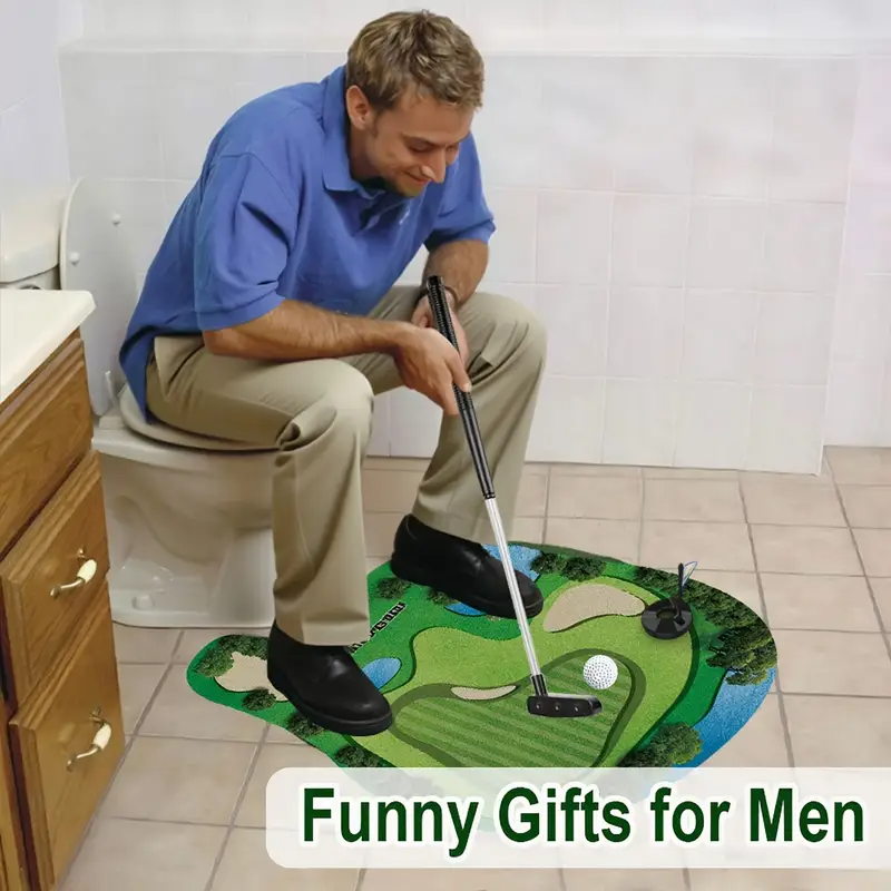 Mini Toilet Golf Toy Set - Fun - Party Games Golf ulasan dan harga