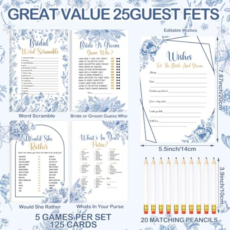 145 Pieces Bridal Shower Game  - Party Games Bachelorette ulasan dan harga