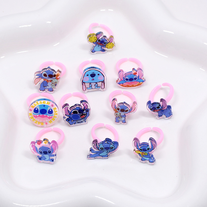 Stitch Acrylic Ring 10/20pcs K - Kids Party Games ulasan dan harga
