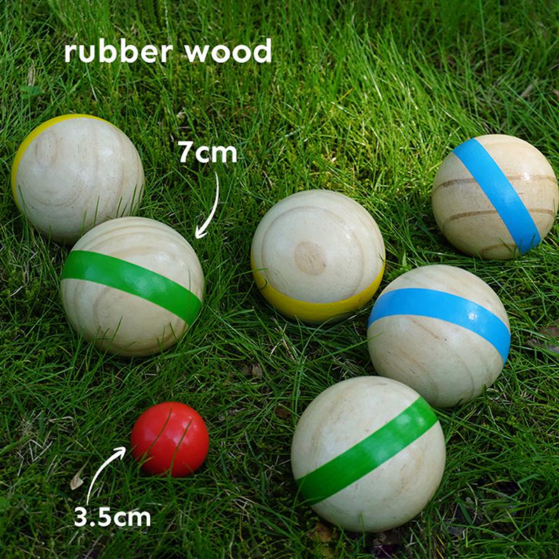 * 7Pcs Wood Bocce Balls Sports - Bocce Ball Lawn ulasan dan harga